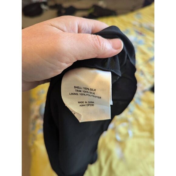 VTG Karen Millen 20s style 8 Black  Silk Eveningwear Dress Beaded Embellished - Picture 7 of 11